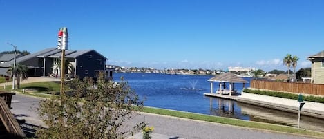 The view of Lake Madeline across the street from the home