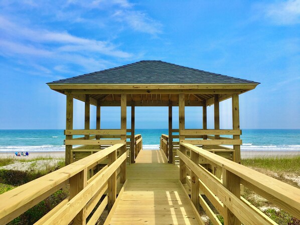 Gazebo with seating.