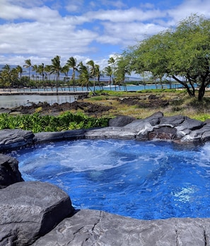 Community Hot Tub with Ocean and Sunset Views