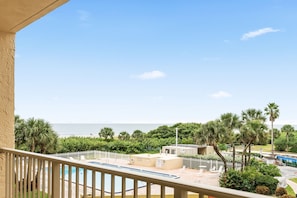 The view of the ocean from your balcony! You're right ON the beach.