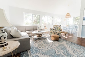 Living Room with a beautiful view of the Marsh. 