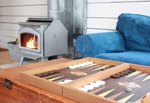 Backgammon by firelight