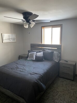 Upstairs bedroom with full size bed