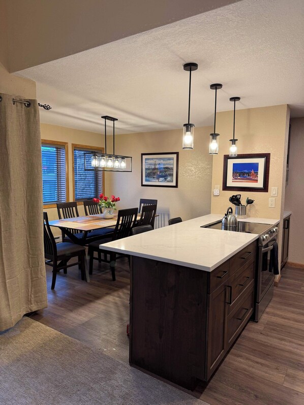 Kitchen and dining area