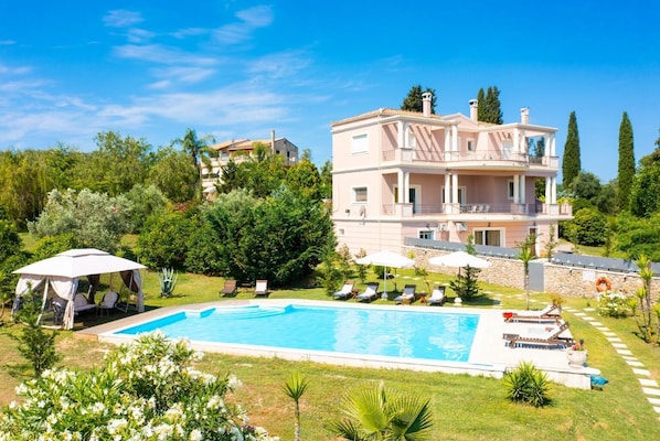 Beautiful villa with private pool, terraces, and garden