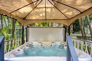 Have a relaxing soak in the hot tub