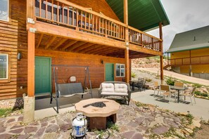 Patio | Outdoor Dining Table | Swing | Fire Pit w/ Seating
