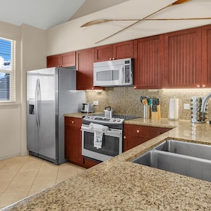 Kitchen with granite countertops 