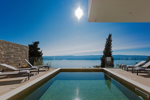 Pool with sea view