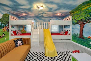 Going to sleep was never so fun in our amazing kid's room.