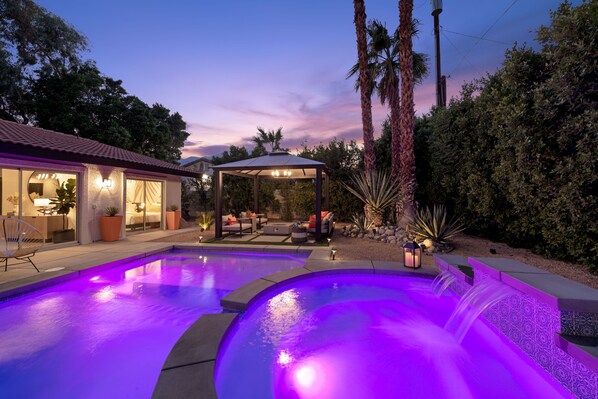 Backyard in purple