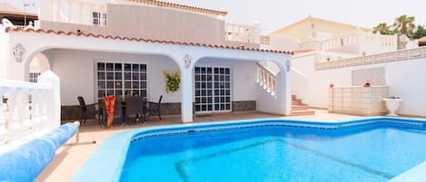 Private heated pool and villa