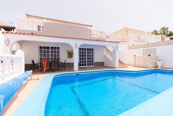 Private heated pool and villa