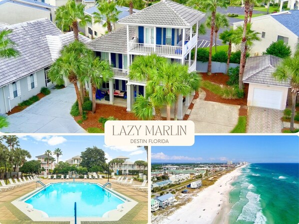 Lazy Marlin Emerald Shores Miramar Beach FL Pvt Beach, 2 pools, Pavilion