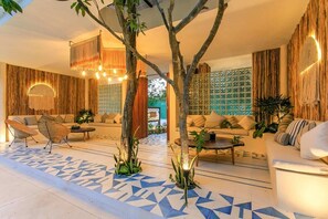 Enjoy the open air lobby with a nice cocktail or book.