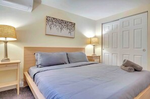 Bedroom with King size bed located on the lower level