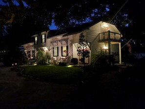 Night photo of 4 unit building 