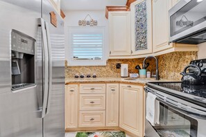 Our kitchen is fully stocked with everything you need to create a meal for your family.