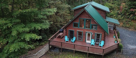 Grand Seclusion: Authentic D-Log cabin home in the Smokey Mountains. 