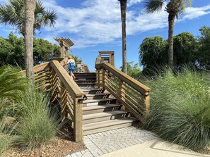 Access to walkway to beach at Monarch.