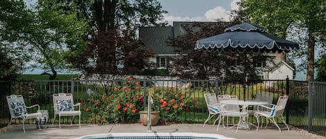 Slip into the saltwater pool from late spring through early fall.