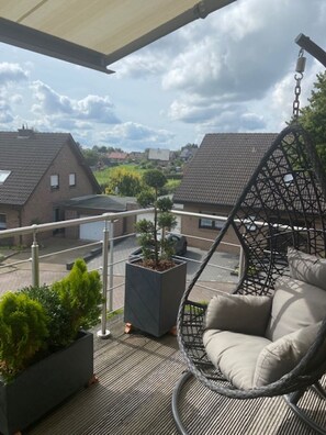 Aussicht Balkon mit Markise