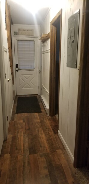 Front door and hallway