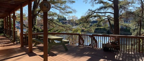 Back deck looking at Silver Lake (no swimming)