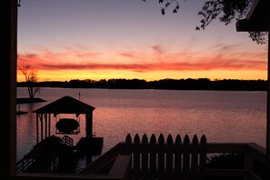 Sunset from covered porch