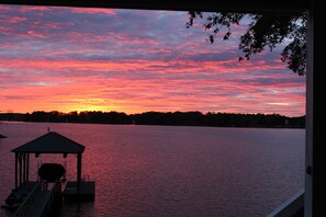 Sunset from covered porch.  