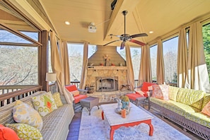 Screened-In Porch | Wood-Burning Fireplace