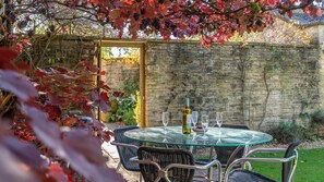 Patio under the vine, The Barracks, Bolthole Retreats