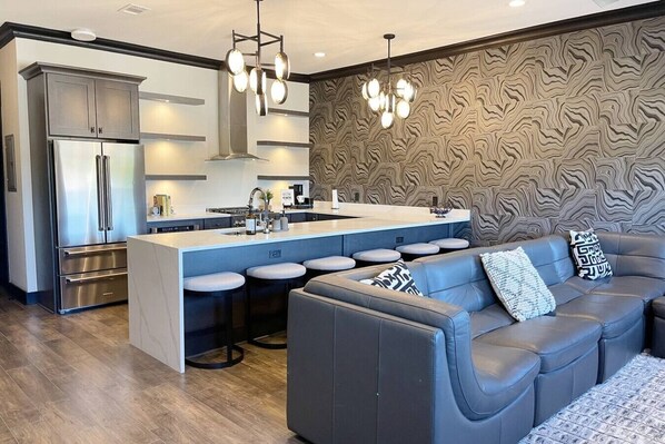 The Living Room area overlooking the kitchen