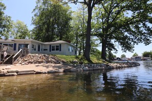 View around shoreline. 220ft lake frontage.