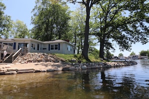 View around shoreline. 220ft lake frontage.
