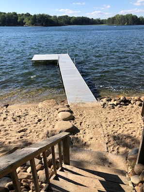 Dock and beach. Pier is 40ft and has 2 posts on the right side for a boat.