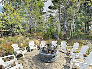 One of several firepits at the resort.  This cottage also has a private firepit on the back patio