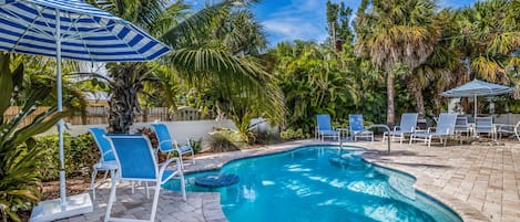 Outdoor pool facing East for Toes in the Water