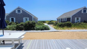 Enjoy the views from the deck with picnic table and gas grill