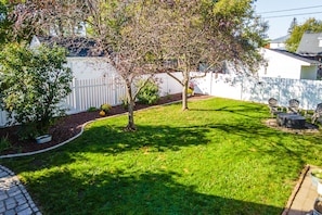 Private fenced yard