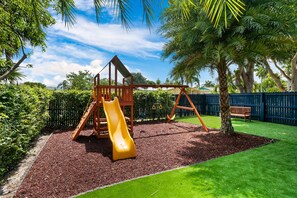 keep little ones entertained with this awesome private playground 