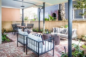 Gorgeous shared patio outside!