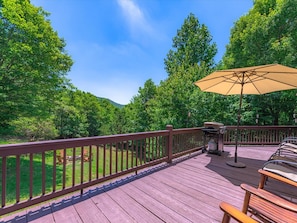 Hillside Hideaway - Deck with Yard and Forest Views