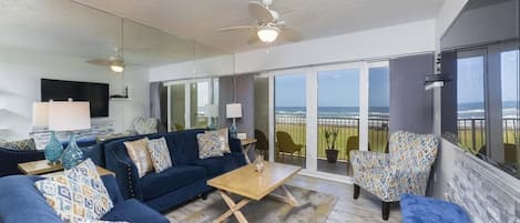 Pier Point South - Living Room and Balcony