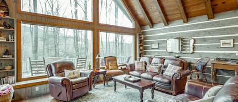 Living Room with large beautiful picture window