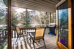 French Doors Open Out to Large Covered Deck