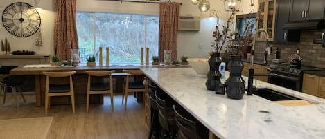 Great area to cook, dine, play board games.