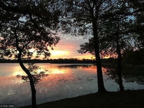 Sunset view form the deck