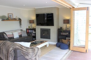 Living area with bi-fold doors