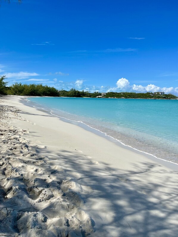 Jolly Hall Beach, less than a 10 minute walk. 